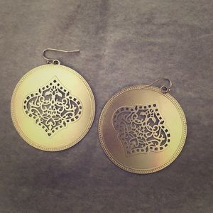 Silver statement earrings